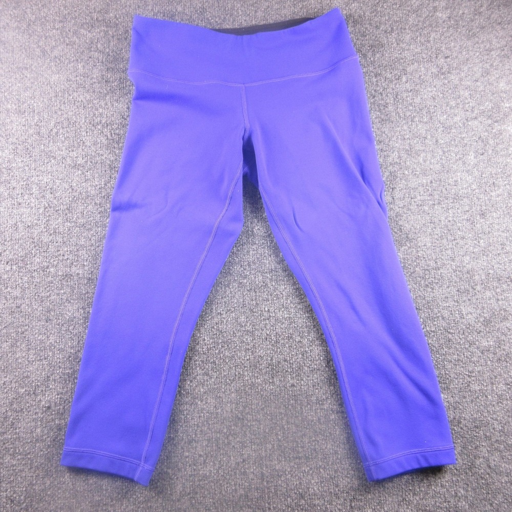 Lululemon Leggings Womens 6 Purple Capri Cropped Yoga Pants Athletic Workout
